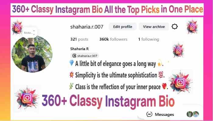 Classy Instagram Bio