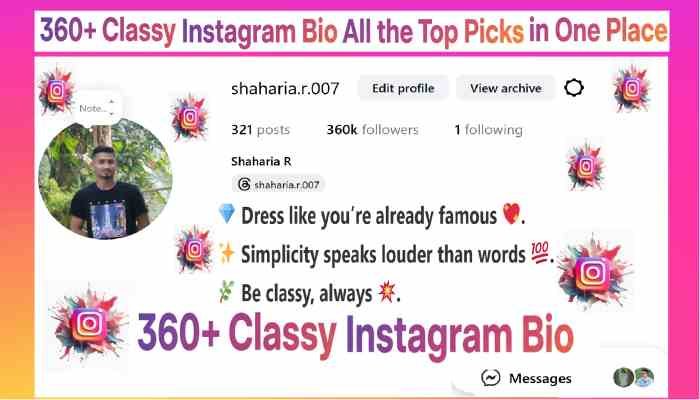 Classy Instagram Bio