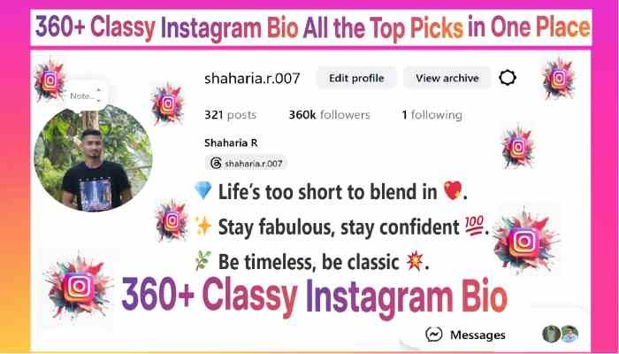 Classy Instagram Bio