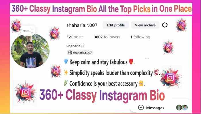 Classy Instagram Bio