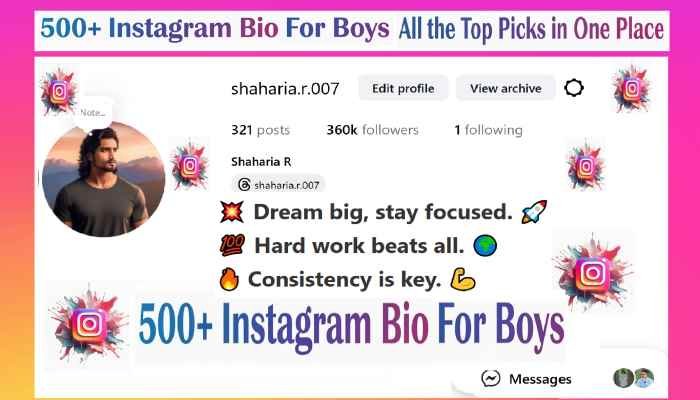 Instagram Bio For Boys