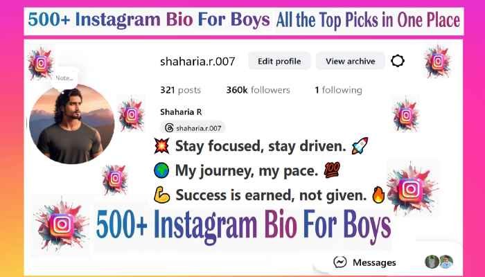 Instagram Bio For Boys