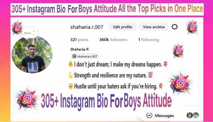 Instagram Bio For Boys Attitude