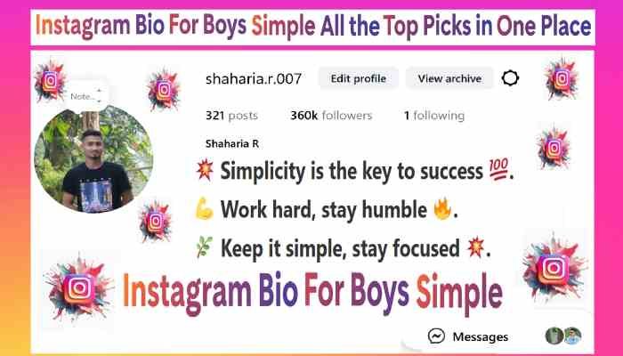 Instagram Bio For Boys Simple