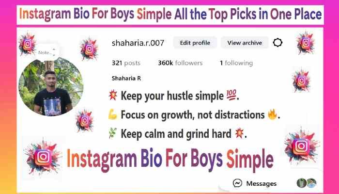 Instagram Bio For Boys Simple