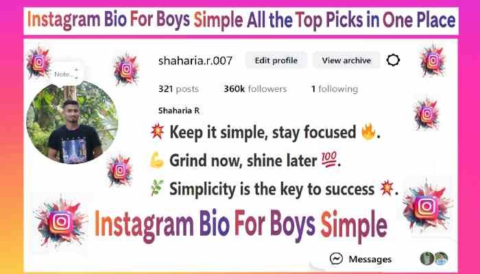 Instagram Bio For Boys Simple