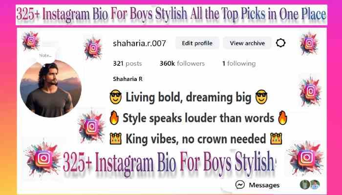Instagram Bio For Boys Stylish