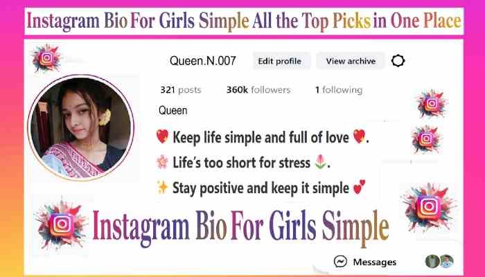 Instagram Bio For Girls Simple