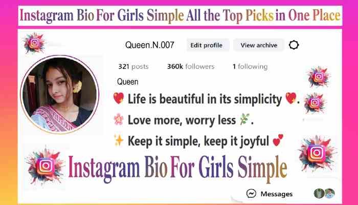 Instagram Bio For Girls Simple