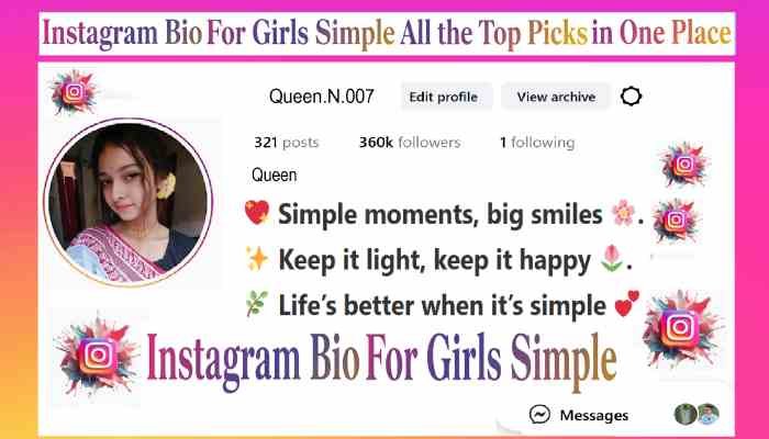 Instagram Bio For Girls Simple