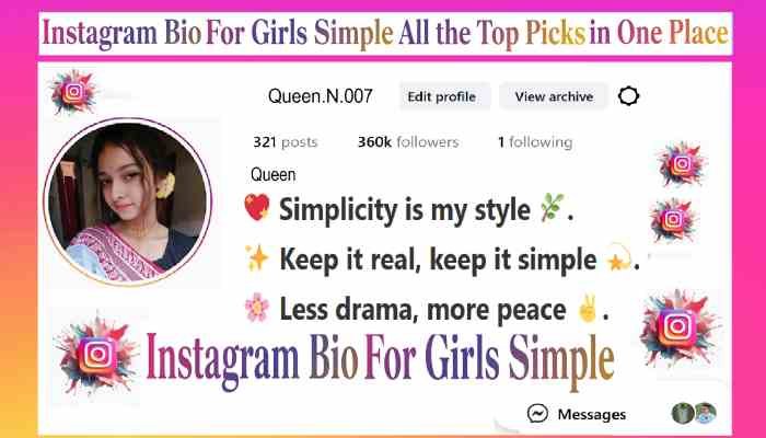 Instagram Bio For Girls Simple